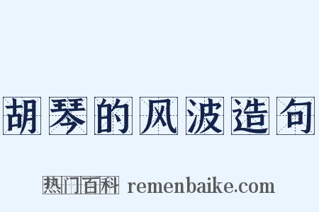 胡琴的风波造句是什么意思的图片